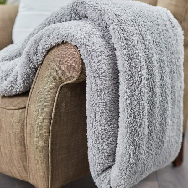 The Ribbon teddy bear fabric throw Thumbnail